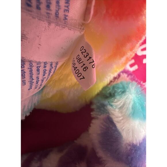 Build-A-Bear Lisa Frank Rainbow Spotted Leopard 17'' Heart Nose Embroidered Eyes - Picture 9 of 9